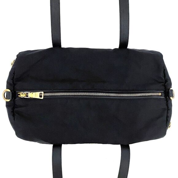 Prada Mini Boston Bag Pocono Handbag Black Gold Metal Fittings - Picture 4 of 9